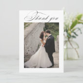 Minimale kalligraphische Hochzeiten Fotos Danke Ka (Stehend Vorderseite)