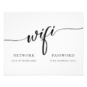Minimale kalligraphische WiFi-Kennwortsignatur Fotodruck (Vorne)