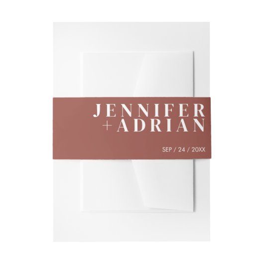 Minimale Kastanieneinladung Bauchband Einladungsbanderole (Vorderseite Beispiel)