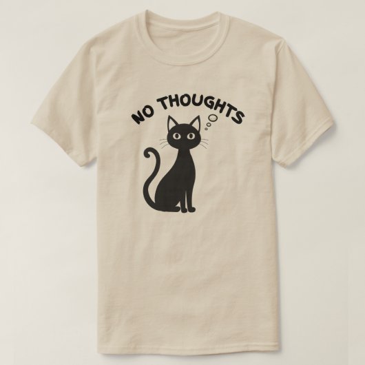 Minimale Katze-Blank-Expression-Illustration ohne  T-Shirt (Design vorne)