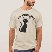 Minimale Katze-Blank-Expression-Illustration ohne  T-Shirt (Vorderseite)