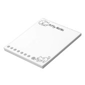 Minimale Katzen-Notizblock Notizblock (Rotiert)