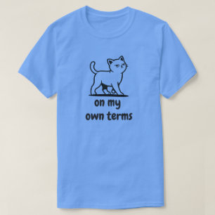 Minimale Katzenillustration Nach Meinen Eigenen Be T-Shirt