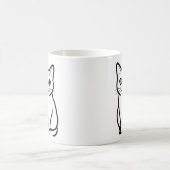 Minimale Katzensilhouette-Tasse Kaffeetasse (Mittel)