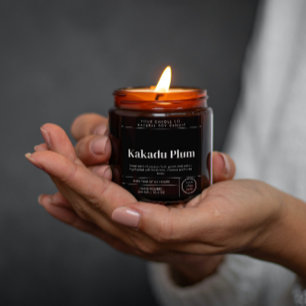 Minimale Kerzen-Label-Vorlage Anpassbare Beschrift Quadratischer Aufkleber