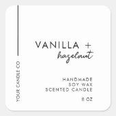 Minimale Kerzenkennzeichnung Quadratischer Aufkleber (Vorderseite)