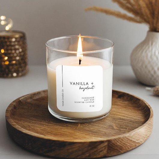 Minimale Kerzenkennzeichnung Quadratischer Aufkleber