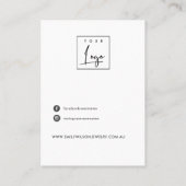 Minimale Kiefernspinnerbahn-Bandverkleidung Visitenkarte (Rückseite)