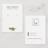 Minimale Kiefernspinnerfolie Visitenkarte (Vorne/Hinten)