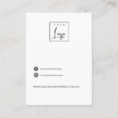 Minimale Kiefernspinnerfolie Visitenkarte (Rückseite)