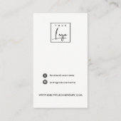 Minimale Kiefernspinnerfolie Visitenkarte (Rückseite)