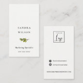 Minimale Kiefernspinnerfolie Visitenkarte (Vorne/Hinten)