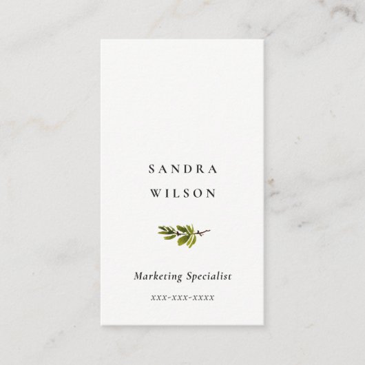 Minimale Kiefernspinnerfolie Visitenkarte (Vorderseite)