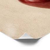Minimale Kirsch-Wandkunst | Neutrales Coquette-Pos Poster (Ecke)