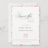 Minimale Klassik Moderne Blush Paisley Typografie Save The Date (Vorderseite)