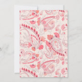 Minimale Klassik Moderne Blush Paisley Typografie Save The Date (Rückseite)