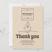 Minimale klassische Apothekerkkerze Dankeskarte (Vorderseite)