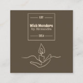 Minimale klassische Apothekerkkerze Quadratische Visitenkarte (Vorderseite)