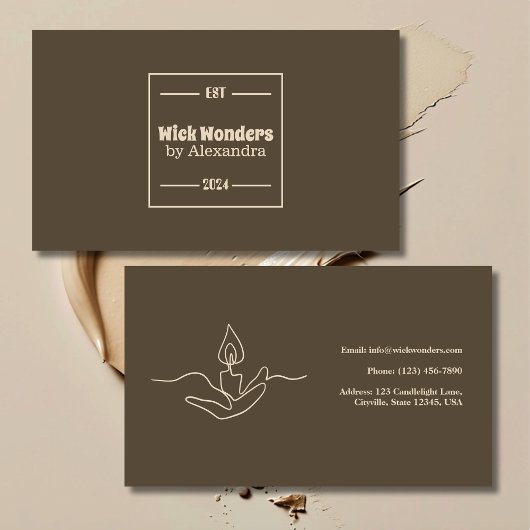 Minimale klassische Apothekerkkerze Visitenkarte