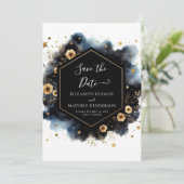 Minimale klassische Celestial-Hochzeit Save The Date (Stehend Vorderseite)