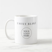 Minimale klassische Geschäftstasse mit Logo Kaffeetasse (Links)