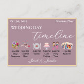 Minimale klassische Hochzeitstunde Begleitkarte (Vorderseite)