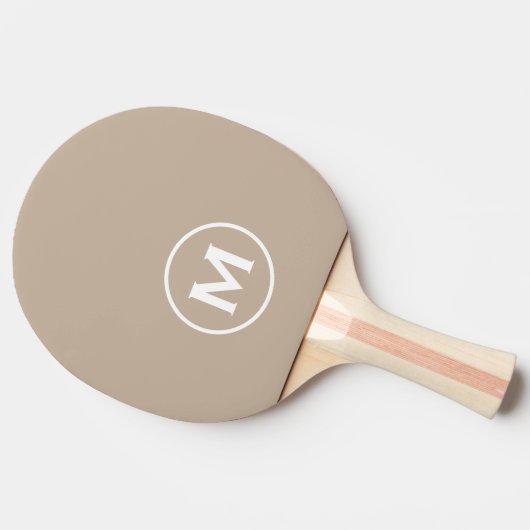 Minimale klassische Monogramm Tischtennis Schläger (Seitenansicht)