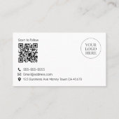 Minimale klassische scannbare QR-Code Geschäftslös Visitenkarte (Rückseite)