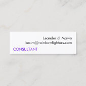 Minimale Konzeptkarte Mini Visitenkarte (Rückseite)