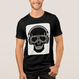 Minimale Kopfhörer Kopf Silhouette T-Shirt  Tri-Blend Shirt