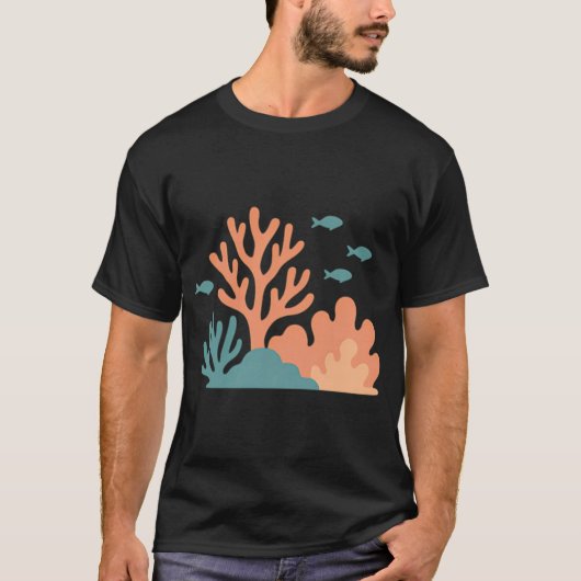 Minimale Korallenriffe mit Fischen T-Shirt (Vorderseite)