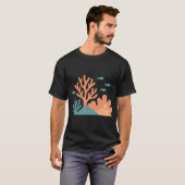Minimale Korallenriffe mit Fischen T-Shirt (Vorne ganz)