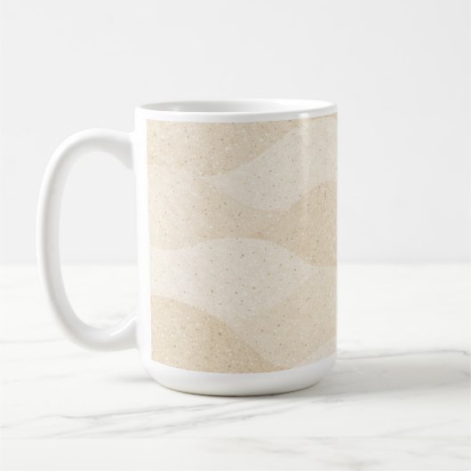Minimale Kornstruktur, weich, neutrales Muster Kaffeetasse (Links)