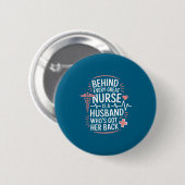 Minimale Krankenschwester-Frau-Pflege-Design für Button (Vorne & Hinten)