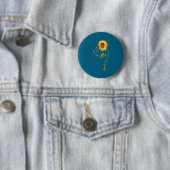 Minimale Krebsbewusstseins-Sonnenblume für Appendi Button (Beispiel)