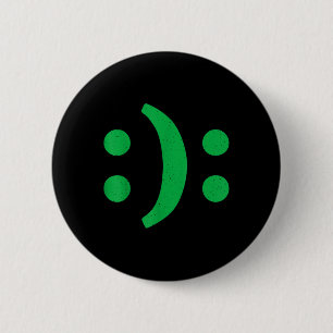 Minimale Kunst glücklicher trauriger Aussichten fü Button
