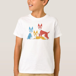 Minimale Kunstdarstellung von drei DOGS T-Shirt
