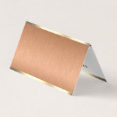 Minimale Kupferbraun- und goldene Metallstruktur Visitenkarten (Rückseite)