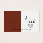 Minimale Kupferrot-weiße Logo-Ohrenanzeige (Vorderseite)