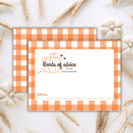 Minimale Kürbis-Neutraldusche Begleitkarte