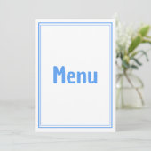 Minimale Küsten-Verbundringe Menükarte (Stehend Vorderseite)