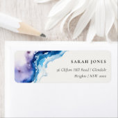 Minimale Küstenmeer-Strand-Watercolor-Adresse (Insitu)