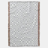 Minimale Labyrinthlinien Graues Muster Decke (Vorderseite Vertikal)