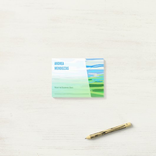 Minimale Landschaftskunst Post-it Klebezettel (Auf Schreibtisch)