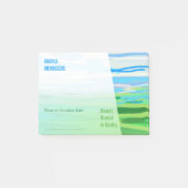 Minimale Landschaftsslogan-Kunst  Post-it Klebezettel (Vorderseite)