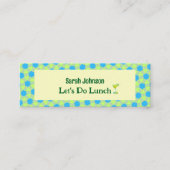 Minimale Lassenden Mittagessen Mini Visitenkarte (Vorderseite)