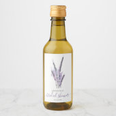 Minimale Lavendel Brautparty Mini Weinkarte Weinetikett (Vorderseite)