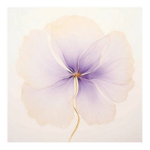 Minimale Lavendel-Orchideen-Aquarell-Blume