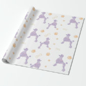 Minimale Lavendel-Pudel-Silhouette Geschenkverpack Geschenkpapier (Ungerollt)