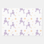 Minimale Lavendel-Pudel-Silhouette Geschenkverpack Geschenkpapier Set (Vorderseite 3)